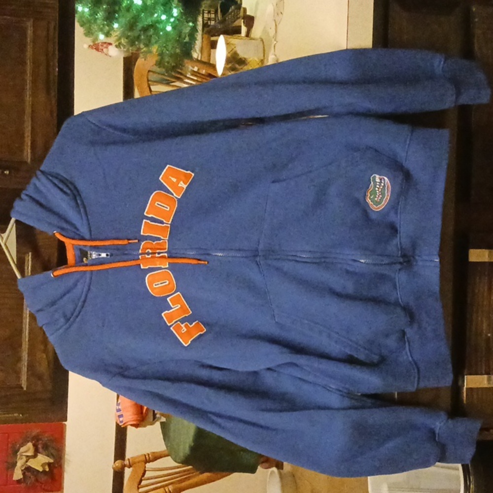 like new, Florida Gators Royal blue, zip-up hoodie